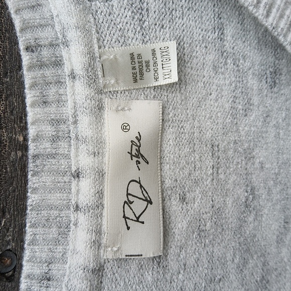 RD Style grey sweater size XXL - Picture 2 of 6